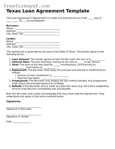 Attorney-Verified Loan Agreement Document for Texas State