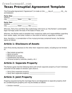 Attorney-Verified Prenuptial Agreement Document for Texas State