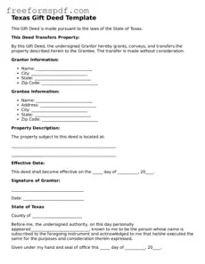 Attorney-Verified Gift Deed Document for Texas State