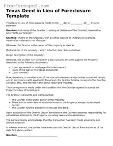 Attorney-Verified Deed in Lieu of Foreclosure Document for Texas State