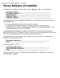 Attorney-Verified Release of Liability Document for Texas State