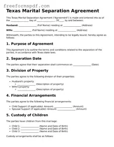 Attorney-Verified Marital Separation Agreement Document for Texas State