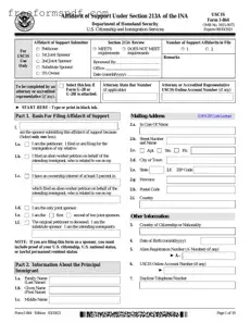 Fill in a Valid USCIS I-864 Template