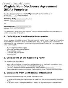 Attorney-Verified Non-disclosure Agreement Document for Virginia State