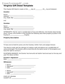 Attorney-Verified Gift Deed Document for Virginia State