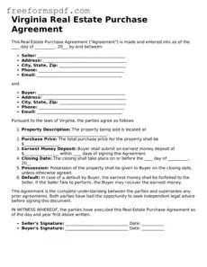 Attorney-Verified Real Estate Purchase Agreement Document for Virginia State