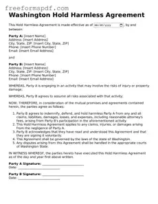 Attorney-Verified Hold Harmless Agreement Document for Washington State