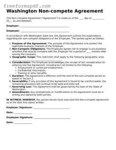 Attorney-Verified Non-compete Agreement Document for Washington State