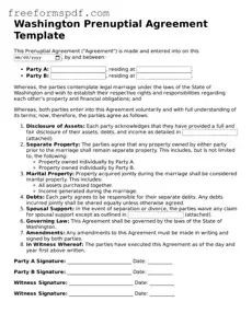 Attorney-Verified Prenuptial Agreement Document for Washington State