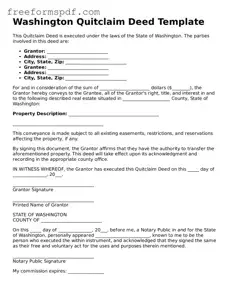 Attorney-Verified Quitclaim Deed Document for Washington State