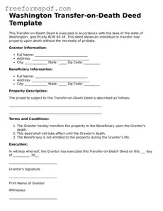 Attorney-Verified Transfer-on-Death Deed Document for Washington State