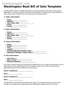 Attorney-Verified Boat Bill of Sale Document for Washington State