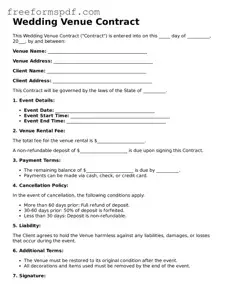 Wedding Venue Contract Document
