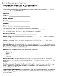 Weekly Rental Agreement Document