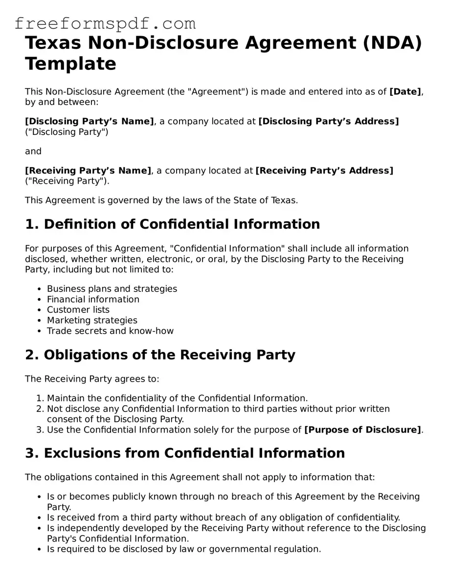Attorney-Verified Non-disclosure Agreement Document for Texas State