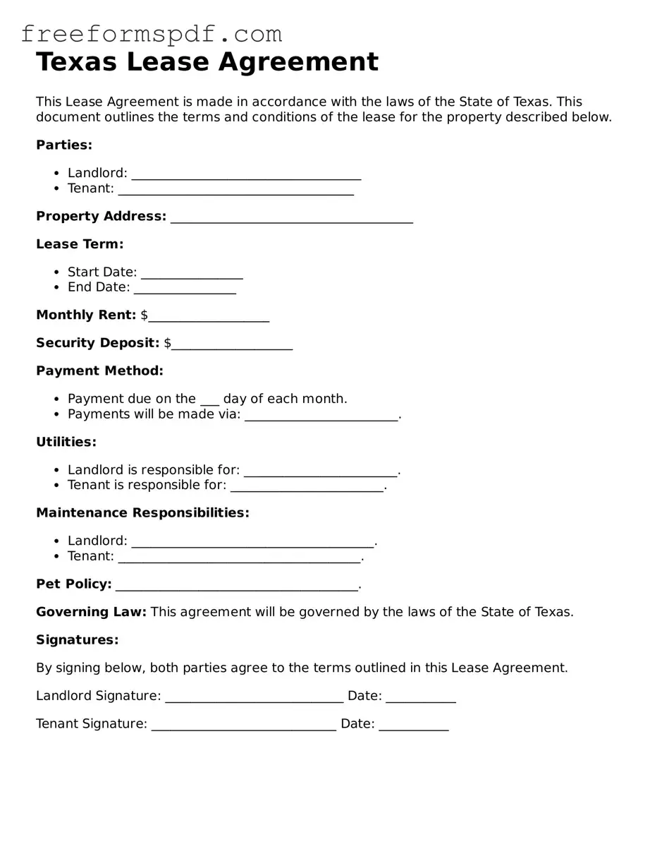 Attorney-Verified Lease Agreement Document for Texas State