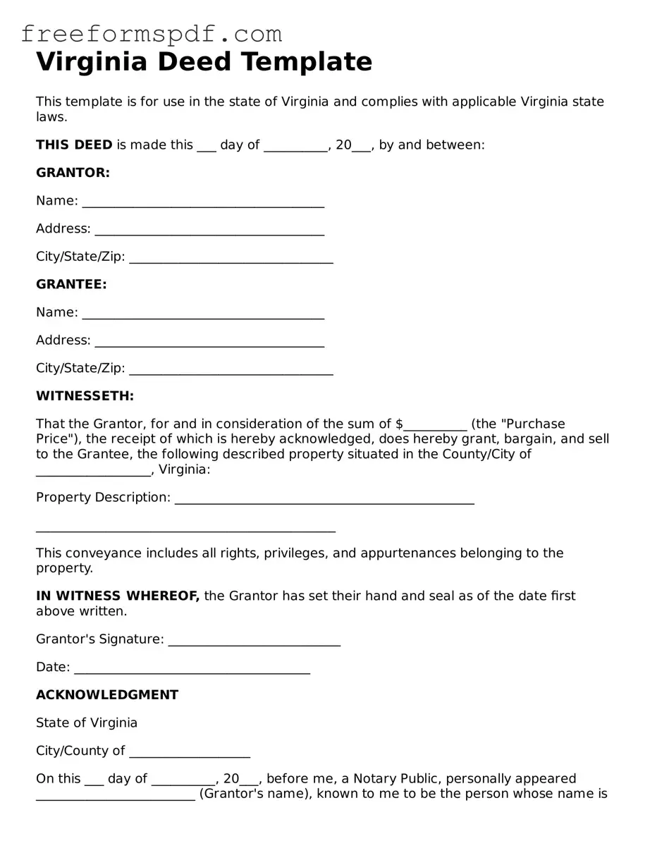 Attorney-Verified Deed Document for Virginia State